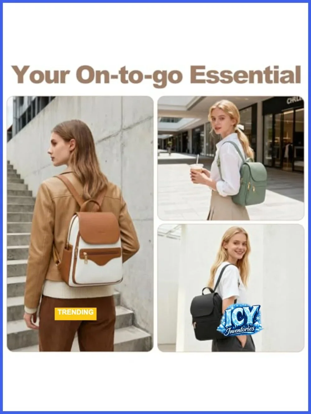 Mini Backpack Purse Women RFID Blocking Vegan Leather Travel Daypack Tablet